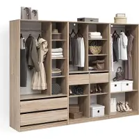 Livinity Kleiderschrank Trento Sonoma 3er Set, Model 58978