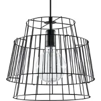 Sollux Hängeleuchte GATE schwarz 1xE27 15W Stahl 130x35x35cm