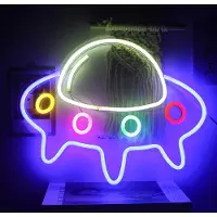 Rosikey UFO Neonlicht Dekoleuchten Neon Schild Gaming Neon Sign, LED Leuchtreklame Wanddekoration für Gaming Zimmer Schlafzimmer Wand Bar Party Geschenke Deko