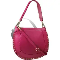 Toscanto Damen Schultertasche Umhängetasche Leder Tasche pink D2OTTM105SP