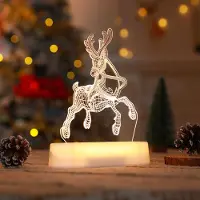 Rosikey 3D Weihnachten Nachtlicht LED Illusion Lampe Warmweiß Batteriebetrieben Nachtlichter mit Fernbedienung Nachttischlampe Party Weihnachtsdekoration