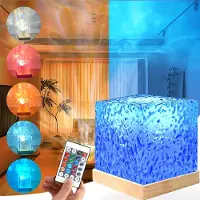 Rosikey Nachtlicht USB Aurora Lampe RGB 3D, Wasserwellen Projektor Led Nordlicht Lampe Mit 30 Lichtmodi Dimmbar für Schlafzimmer Party Kinder Zimmer Deko