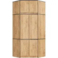 BDW Schlafzimmer Eckschrank mit Verlängerung, 6 Türen, Craft Eiche