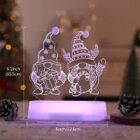 Rosikey 3D Weihnachten Nachtlicht LED Illusion Lampe mit 7 Farben Batteriebetrieben Nachtlichter mit Fernbedienung Nachttischlampe Party Weihnachtsdekoration