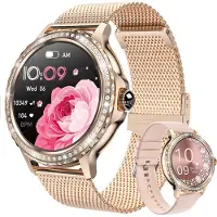 Mc star Smartwatch Damen, IP68 Wasserdicht Fitness Tracker Smart Watch Damen,mit Weibliches Zyklusmanagement Schlafmonitor Damen Armbanduhr für iOS Android