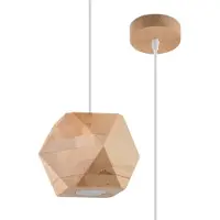 Sollux Hängeleuchte WOODY Naturholz 1xGU10 10W Holz 120x12x12cm