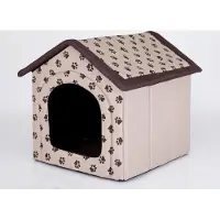 Stanislaw Jurga Hundehütte mit Hundebett für Innen & Außen – faltbar, wetterfest - 38x32 cm - Dach mit Reißverschluss | PillowPrim