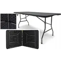 BDW , Klapptisch 180x75 cm, Metallgestell, Kunststoffplatte, tragbar