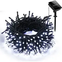 Rosikey 20M LED Solar Lichterketten Innen Außen 8 Beleuchtungsmodi Wasserdicht Outdoor Garten Party Beleuchtung Deko, Weiß