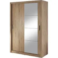MINIO go for it , Kleiderschrank, Schiebetür,"ARTI 4", 150cm, Shetland Eiche Farbe