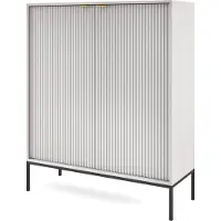 AX Living Modern Kommode Eternas K104 mit Lamellenfront 104 cm Grau