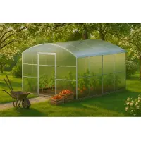 Garten Dream Polycarbonat Gewächshauser "Avalon" 3x8m aus Stahl, mit 6mm Polycarbonat