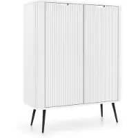 AX Living Highboard Schrank Salvia K103 103 cm Breite, Modern in Weiß