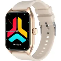 Douself QX5 Smartwatch, 1,96-Zoll-TFT-HD-Bildschirm | 240*282-Auflösung | Gesundheitsfunktion | BT5.2-Anruf | 100+ Sportmodi, Beige