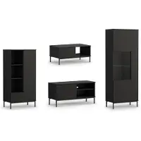 AX Living Möbel für das Wohnzimmer Queba 1 – Funktional Modern in Schwarz