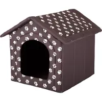 Stanislaw Jurga Hundehütte mit Hundebett für Innen & Außen – faltbar, wetterfest - 38x32 cm - Dach mit Reißverschluss | PillowPrim