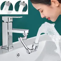 Mormark 5 Stück Wasserhahn Aufsatz - 1080° Drehbar, Spritzfilter, Strahlregler - Dual Funktion, Universell - Drehbarer Verlängerungshahn - Wasserhah - DUOTAP