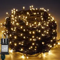 Rosikey 100M Lichterketten Warmweiß Led Lichterkette Innen Mit Timer, 8 Modi Weihnachtsbeleuchtung Weihnachtsbaum Garten Balkon Party Deko