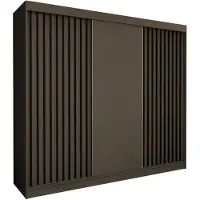 AX Living Cabinio Kleiderschrank Grau Schwarz Modern 240 cm Breite
