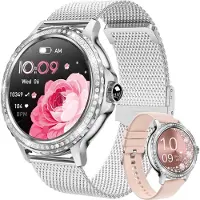 Mc star Smartwatch Damen, IP68 Wasserdicht Fitness Tracker Smart Watch Damen,mit Weibliches Zyklusmanagement Schlafmonitor Damen Armbanduhr für iOS Android