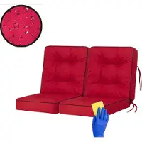 Sellbee Bjird Schaukelkissen Venus Bankkissen Gardenkissen Schaukelauflagen Bankauflagen Auflagen Kissen Hollywoodschaukel Schaukel Bank - Venus - 100 cm - Rot