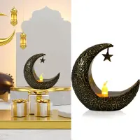 Rosikey Ramadan Deko Mond Kerzenlicht Eid Mubarak Dekoration Led Teelichter Muslimische Islam Led Kerzen Zimmer Schlafzimmer Tischdeko