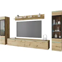 MINIO go for it , Wohnwand "VEVE 2", 4-Teilig, hängend, stehend, Artisan Eiche Farbe