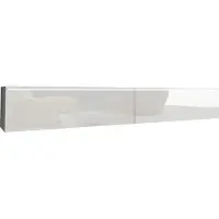 MINIO go for it MINIO TV Lowboard DONNA 180 cm- TV Schrank mit LED Weiß / Weiß glänzend