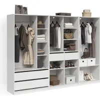 Livinity Kleiderschrank Trento Weiß 3er Set, Model 58975