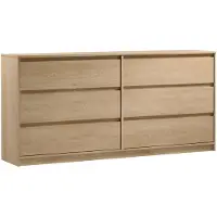 AX Living Schlafzimmer Kommode Mormanno K6S – 181 cm, Eiche Cremona
