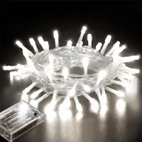 Rosikey 1M 10 LED Lichterkette Batteriebetrieben Batterie Weiß Innen Weihnachtslichterkette Weihnachtsbeleuchtung Schlafzimmer Party Hochzeit Deko
