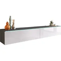 MINIO go for it , TV-Schrank, TV-Lowboard "DONNA", 180cm, stehend, hängend, Matera / Weiss Farbe