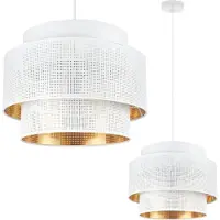 Light11 HOME Asti Trio Hängelampe Weissgold 40Cm Mesh