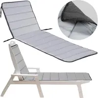 EDANTI Bankauflage Sitzkissen für Gartenbank 190x60 cm Polster Auflage Outdoor Bankpolster Grau Wasserdicht Auflage für Sitzbank, Hollywoodschaukel