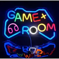 Rosikey Game Room Neon Schild Buntes LED Gaming Neon Licht für Wand Nachbildung Neon Licht Zeichen für Spielraum, Spiel Zone, Geschenke für Gamer, Jungen, Männer