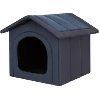 Sellbee Hundehaus Hundehütte Schlafplatz Beruigungsplatz Beruigungshöhle - Inari - 76 x 72 x 74 cm [Größe: R6] - Navyblau