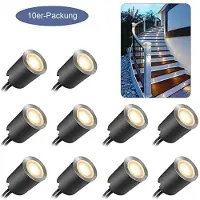 Zelurxx 10er Set LED Bodenleuchten IP67 wasserdicht 12V Deckleuchten Außen Treppen Garten Terrasse