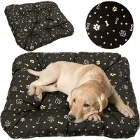 EDANTI Hundematte Hundebett 70x50 cm Katzenbett Hundesofa Hundekissen Hundekörbchen Knochen Gold