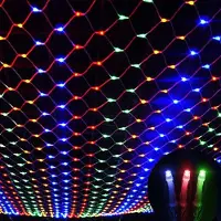 Rosikey 3X2M 200 LED Lichterkette Netz Lichternetz Bunt Dauerlichtmodus Lichtervorhang Innen Party Balkon Deko Weihnachtsbeleuchtung