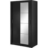 MINIO go for it , Kleiderschrank, Schiebetürschrank,"ARTI 6", 120cm, Schwarz Farbe