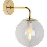 Light11 HOME Wandleuchte Siena Gold 1-flammig Glas Beige E14