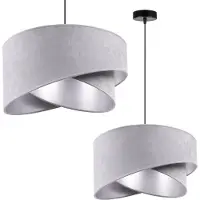Light11 HOME Pendelleuchte Glamour mit Lampenschirm – Elegante Hängelampe Kronleuchter Deckenlampe für Wohnzimmer und Esszimmer