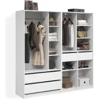 Livinity Kleiderschrank Trento Weiß 2er Set, Model 58973