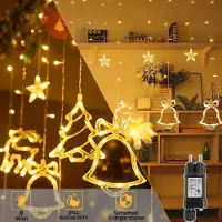 XINZI Weihnachtsbeleuchtung LED– 138 LEDs, IP44, 3m Kabel, Sterne & Weihnachtsmuster, 8 Modi, Warmweiß, Stecker