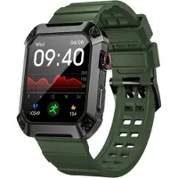 Douself LOKMAT OCEAN 2 PRO Smartwatch, 1,83 Zoll IPS-Voll-Touchscreen, IP68 wasserdicht, mehrere Sportmodi, Armeegrün