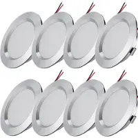 ROSNEK 8 Stück 3W 12V LED Einbaustrahler Ultradünn Deckenleuchte Einbauleuchte Strahler Innenbeleuchtung, Kaltweiß