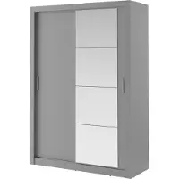 MINIO go for it , Kleiderschrank, Schiebetürschrank,"ARTI 4", 150cm, Grau Farbe