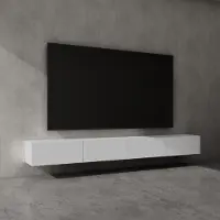 Doporro TV Lowboard hängend Fernsehschrank Wohnzimmer | TV-Schrank hängend Fernsehtisch Hängeschrank 280cm Fernsehschrank02