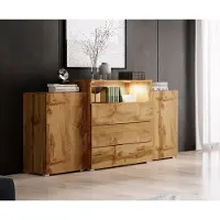 MINIO go for it , Kommode "KORFU III", 150cm, Wotan Eiche Farbe