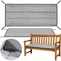 EDANTI Bankauflage Sitzkissen für Gartenbank 180x50 cm Polster Auflage Outdoor Bankpolster Grau Wasserdicht Auflage für Sitzbank, Hollywoodschaukel